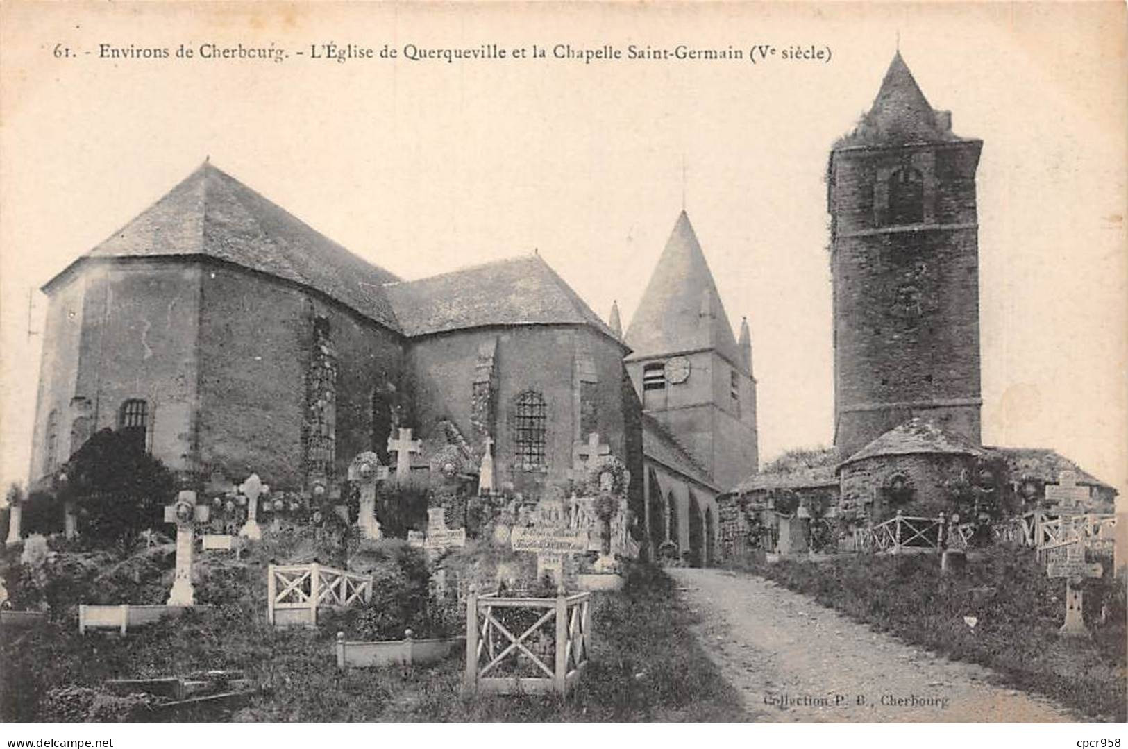 50 - QUERQUEVILLE - SAN46318 - Environs De Cherbourg - L'Eglise Et La Chapelle Saint Germain (Ve Siècle) - Altri & Non Classificati