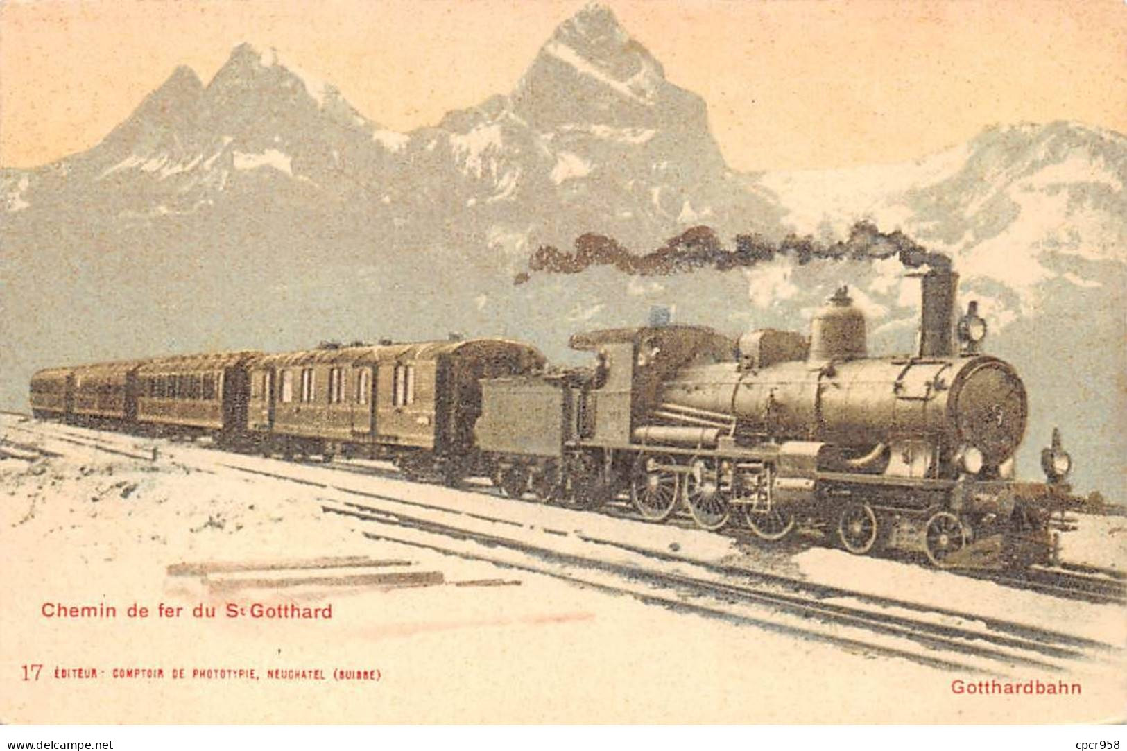 SUISSE - SAN57682 - Chemin De Fer Du St Gotthard - Train - Andere & Zonder Classificatie