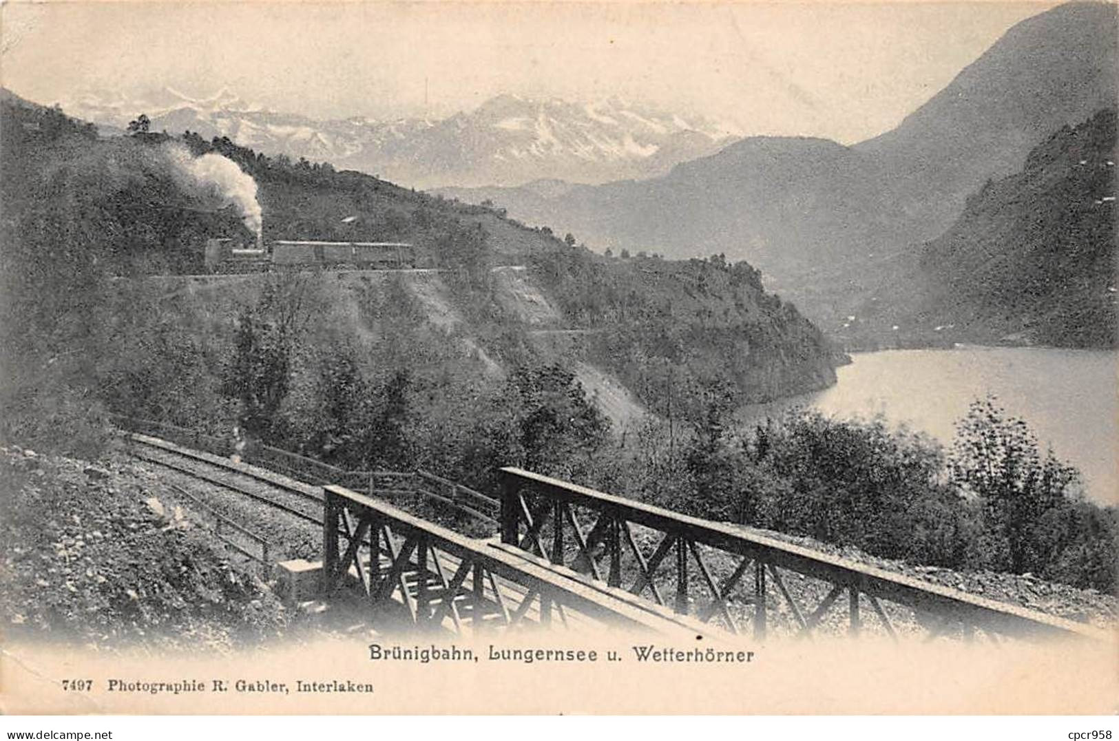 SUISSE - SAN57689 - Brünigbahn - Lungernsee U. Wetterhörner - Train - Andere & Zonder Classificatie