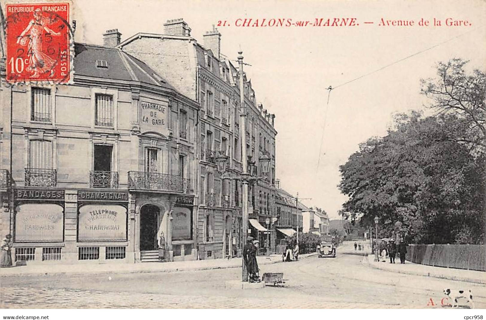 51 - CHALONS SUR MARNE - SAN44884 - Avenue De La Gare - Châlons-sur-Marne