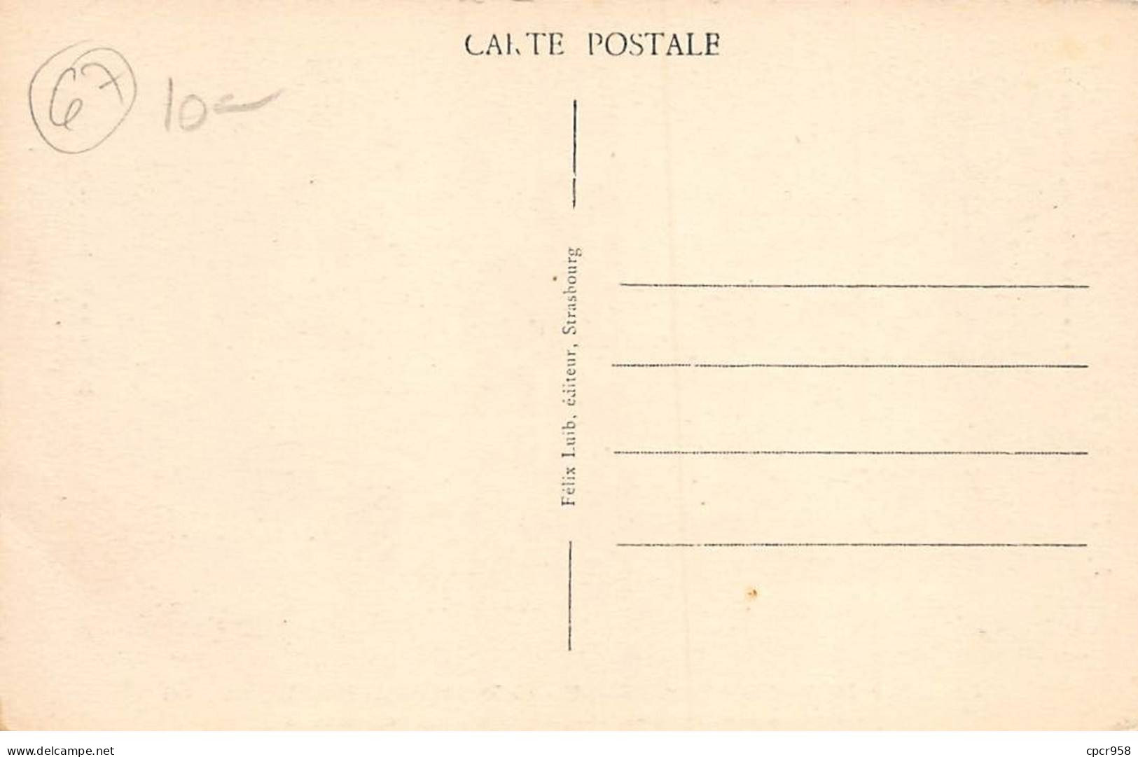 67 - STRASBOURG - SAN45100 - Restaurant Et Débit De Vins - Gaston Pinck, Propriétaire - Strasbourg