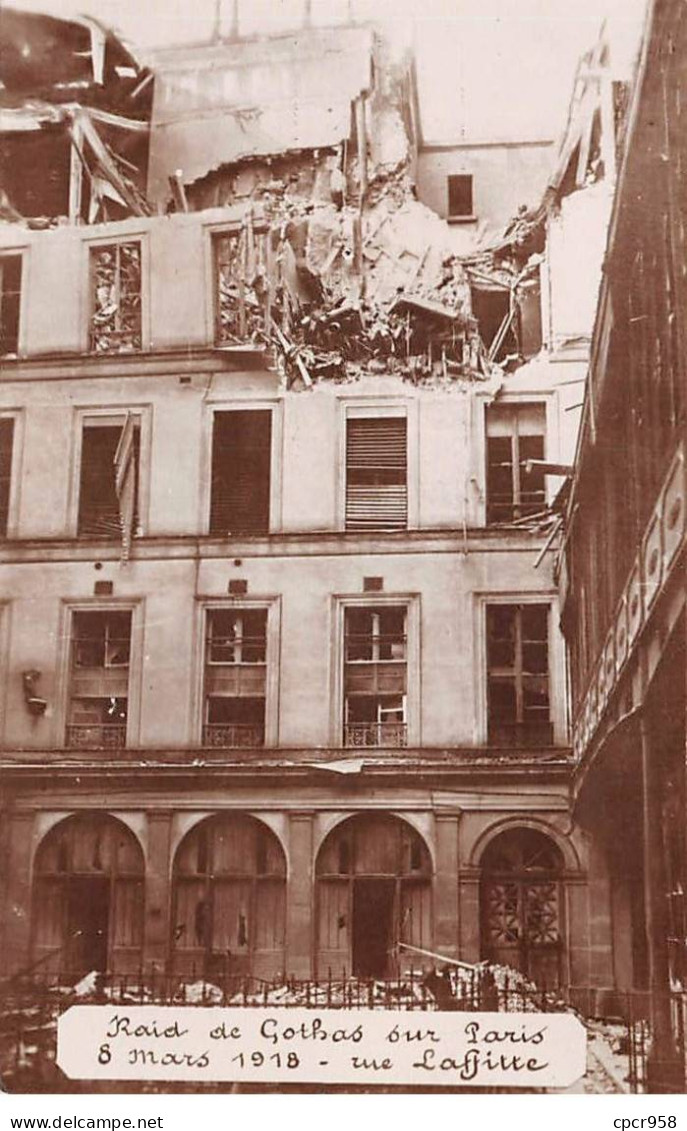 75009 - PARIS - SAN45210 - Raid De Gothas Sur Paris - 8 Mars 1918 - Rue Lafitte - Arrondissement: 09
