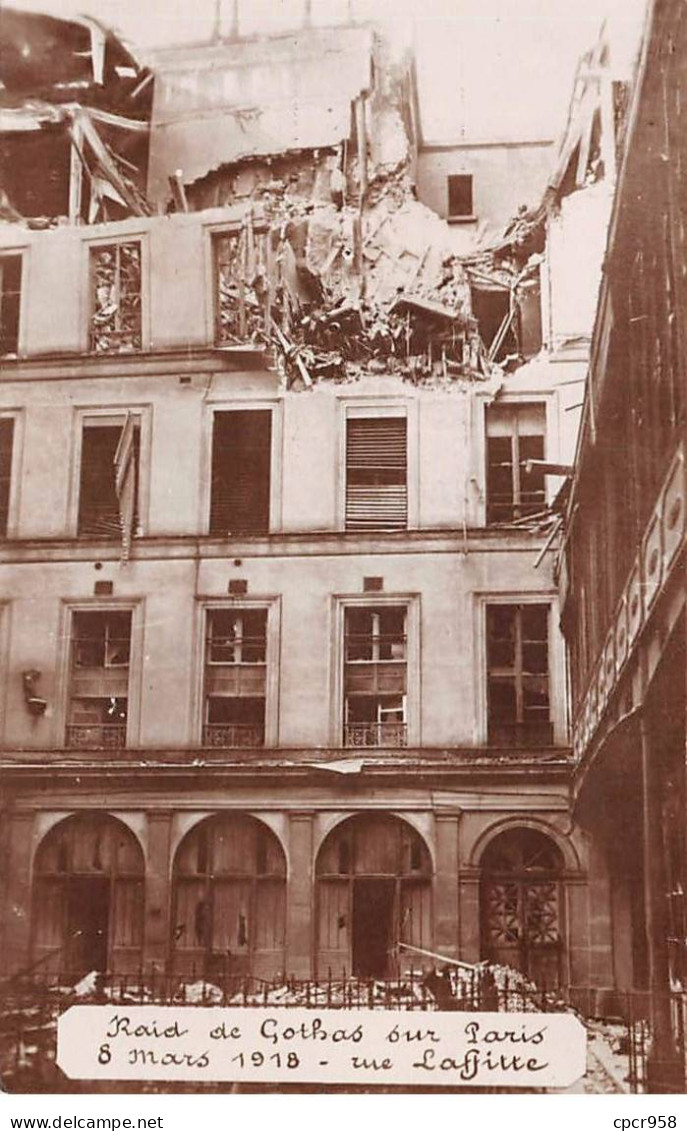 75009 - PARIS - SAN45210 - Raid De Gothas Sur Paris - 8 Mars 1918 - Rue Lafitte - Paris (09)