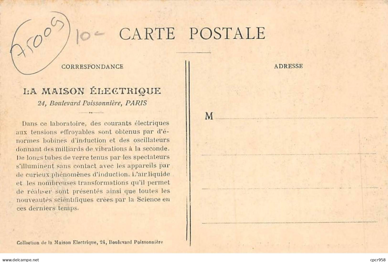 75009 - PARIS - SAN45208 - Le Laboratoire De Géorgie Knap à La Maison Electrique - Arrondissement: 09