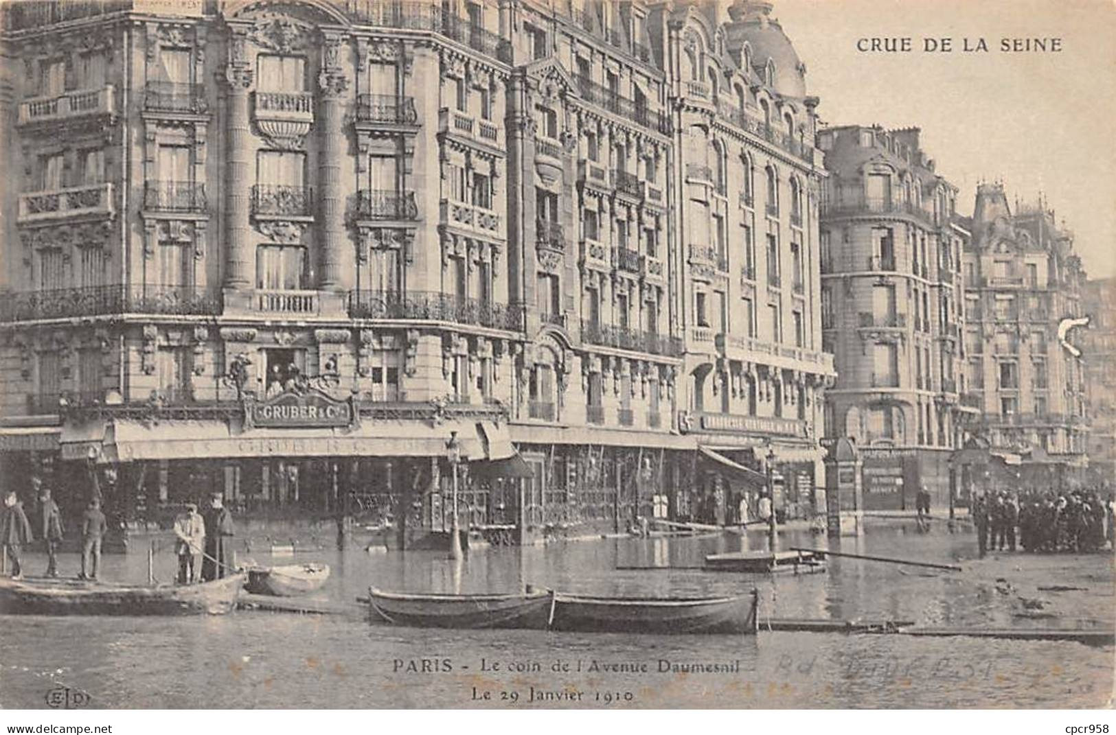 75012 - PARIS - SAN45221 - Le Coin De L'Avenue Daumesnil - 29 Janvier 1910 - Crue De La Seine - Paris (12)