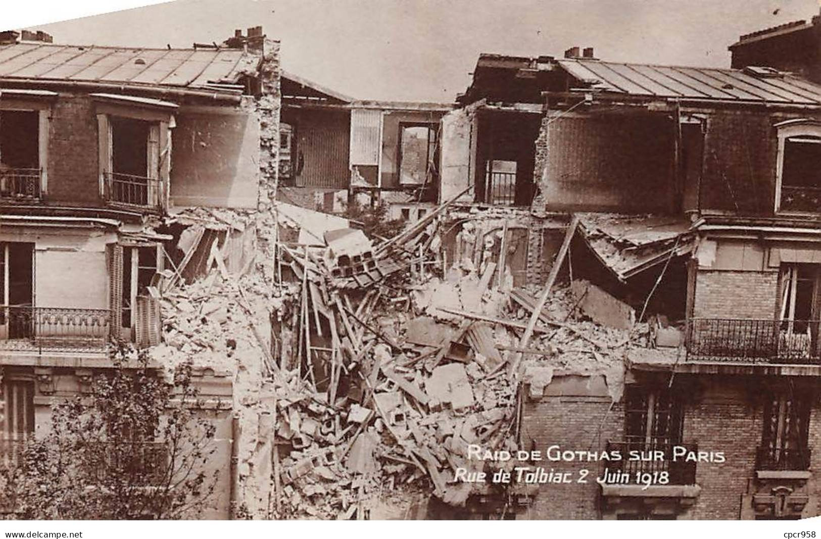 75013 - PARIS - SAN45230 - Raid De Gothas Sur Paris - Rue De Tolbiac  - 2 Juin 1918 - Arrondissement: 13