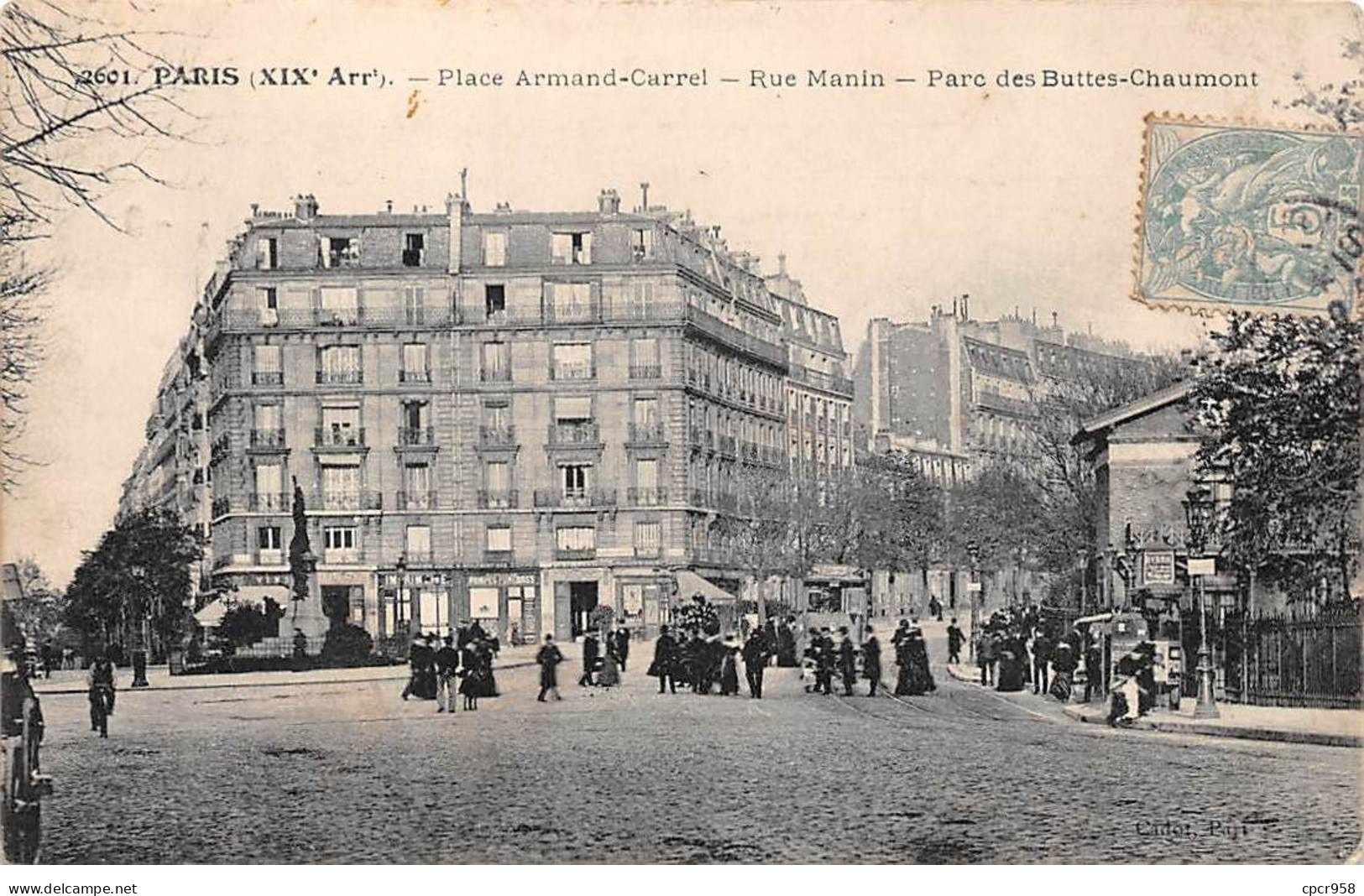 75019 - PARIS - SAN45255 - Place Armand Carrel - Rue Manin - Parc Des Buttes Chaumont - Arrondissement: 19