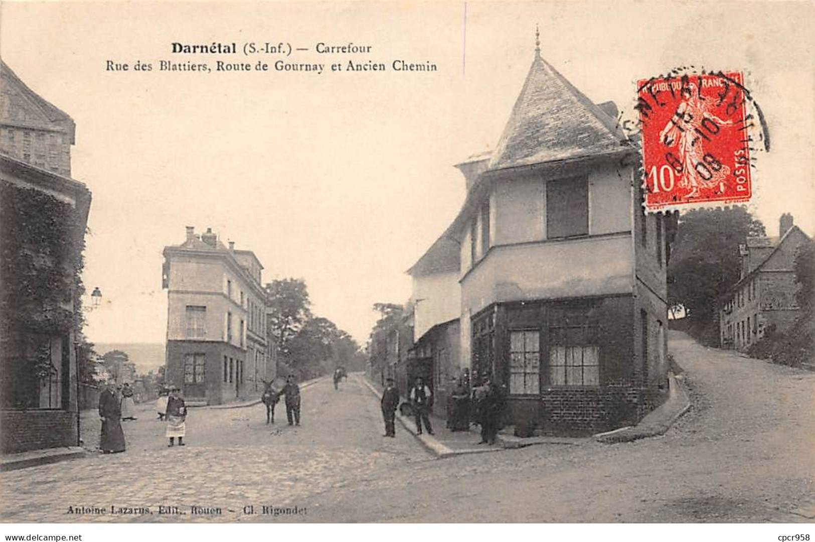 76 - DARNETAL - SAN45287 - Carrefour Rue Des Blattiers - Route De Gournay Et Ancien Chemin - Darnétal