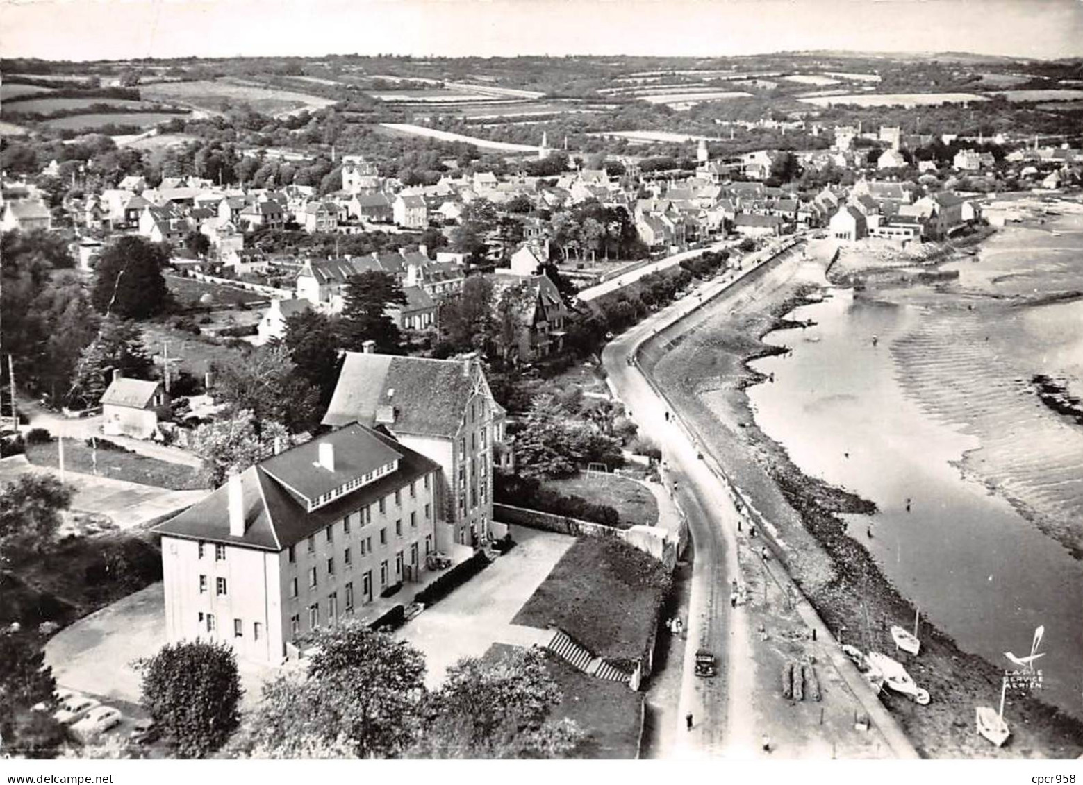 50 . N° Kri10883. Carteret .vue Aerienne   .n°14. . Edition Lapie .  Sm 10X15 Cm . - Carteret