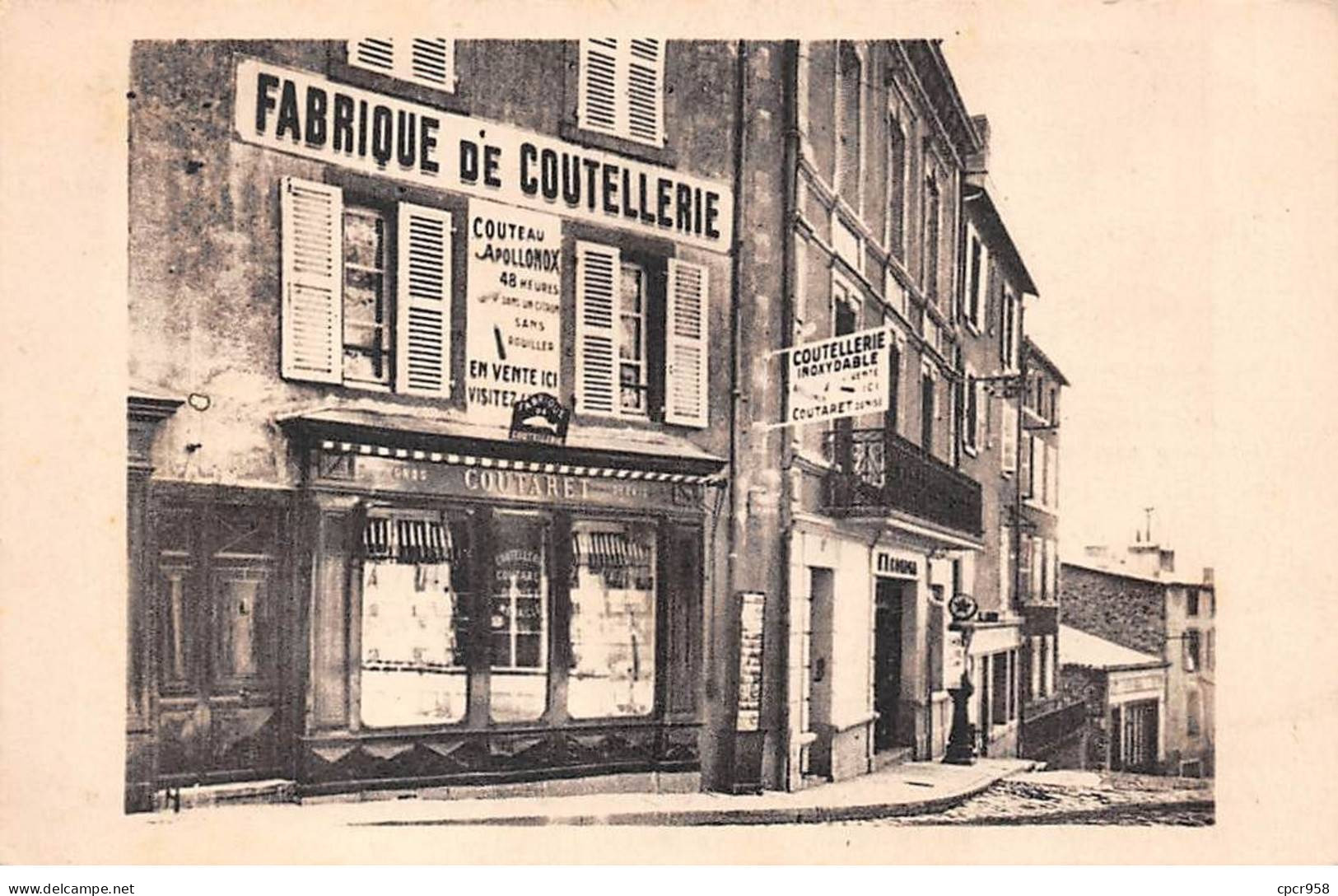 63 - THIERS - SAN55516 - Fabrique De Coutellerie - Coutaret Denise - Rue De Lyon - Carte Pub - Thiers