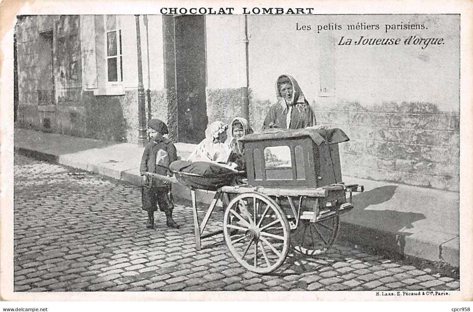 75 - PARIS - SAN55674 - Chocolat Lombart - La Joueuse D'orgue - Les Petits Métiers Parisiens - Ambachten In Parijs