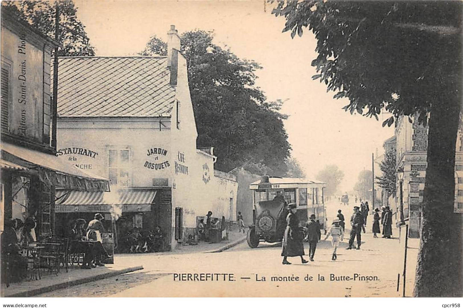 93 - PIERREFITTE - SAN57523 - La Montée De La Butte Pinson - Autobus - En L'état - Pierrefitte Sur Seine