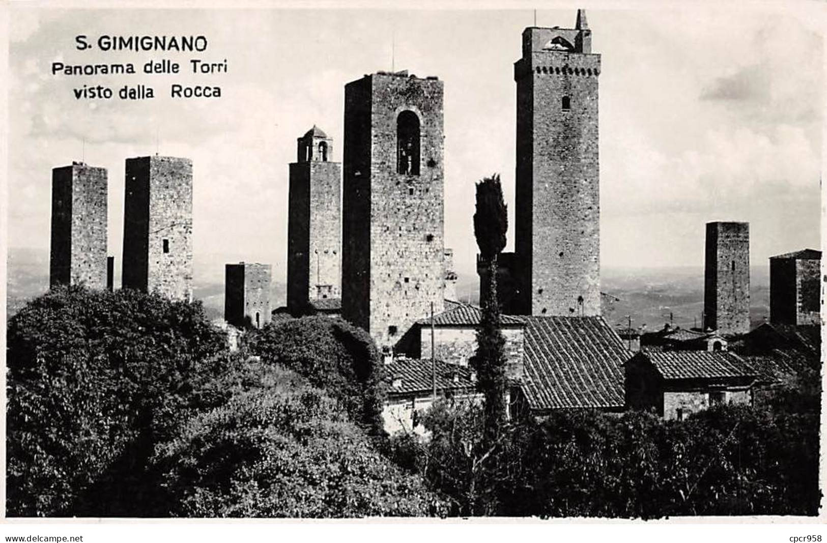 Italie - N°84521 - SIENA - S. Gimignano - Panorama Delle Torri Visto Della Rocca - Carte Photo - Siena