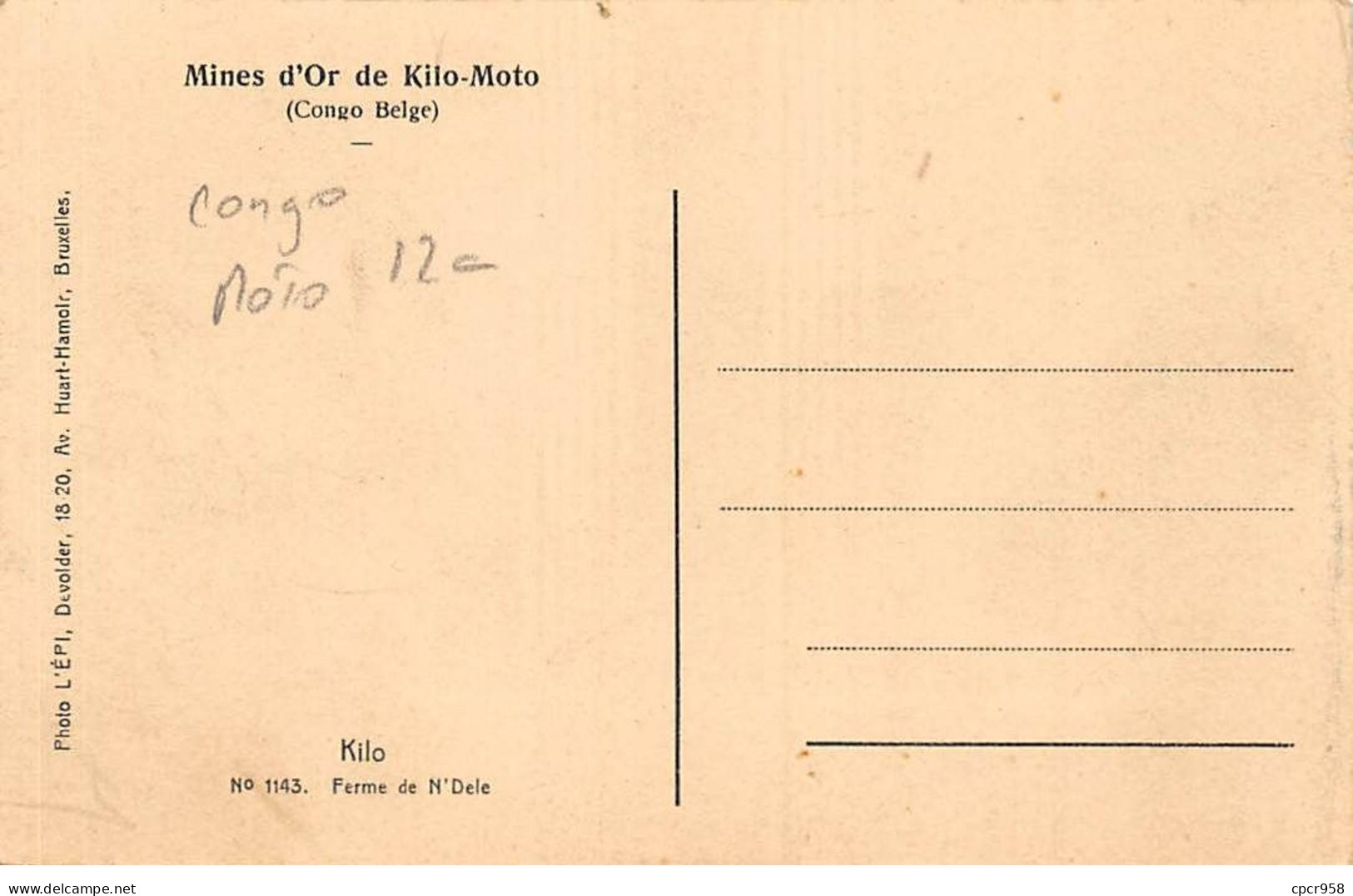 CONGO - SAN53922 - Mines D'or De Kilo Moto - Ferme De N'Dele - Moto - Belgisch-Kongo