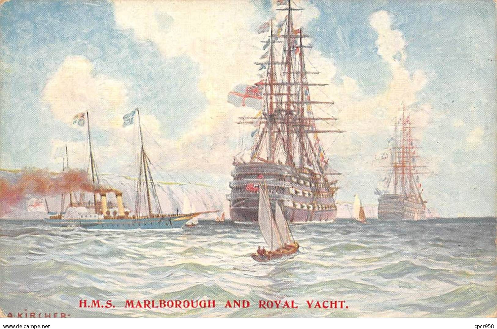 BATEAUX - SAN54026 - HMS Marlborough And Royal Yacht - Paquebots