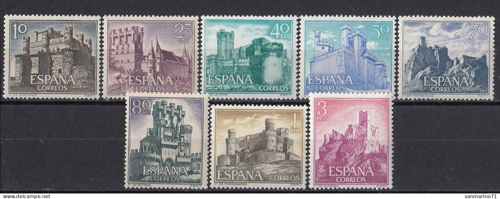 SPAIN 1627-1634,unused - Castles
