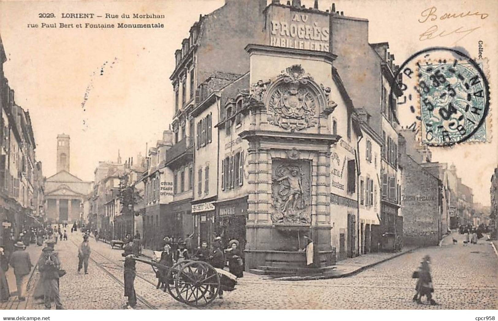 56 - LORIENT - SAN55212 - Rue Du Morbihan - Rue Paul Bert Et Fontaine Monumentale - Lorient