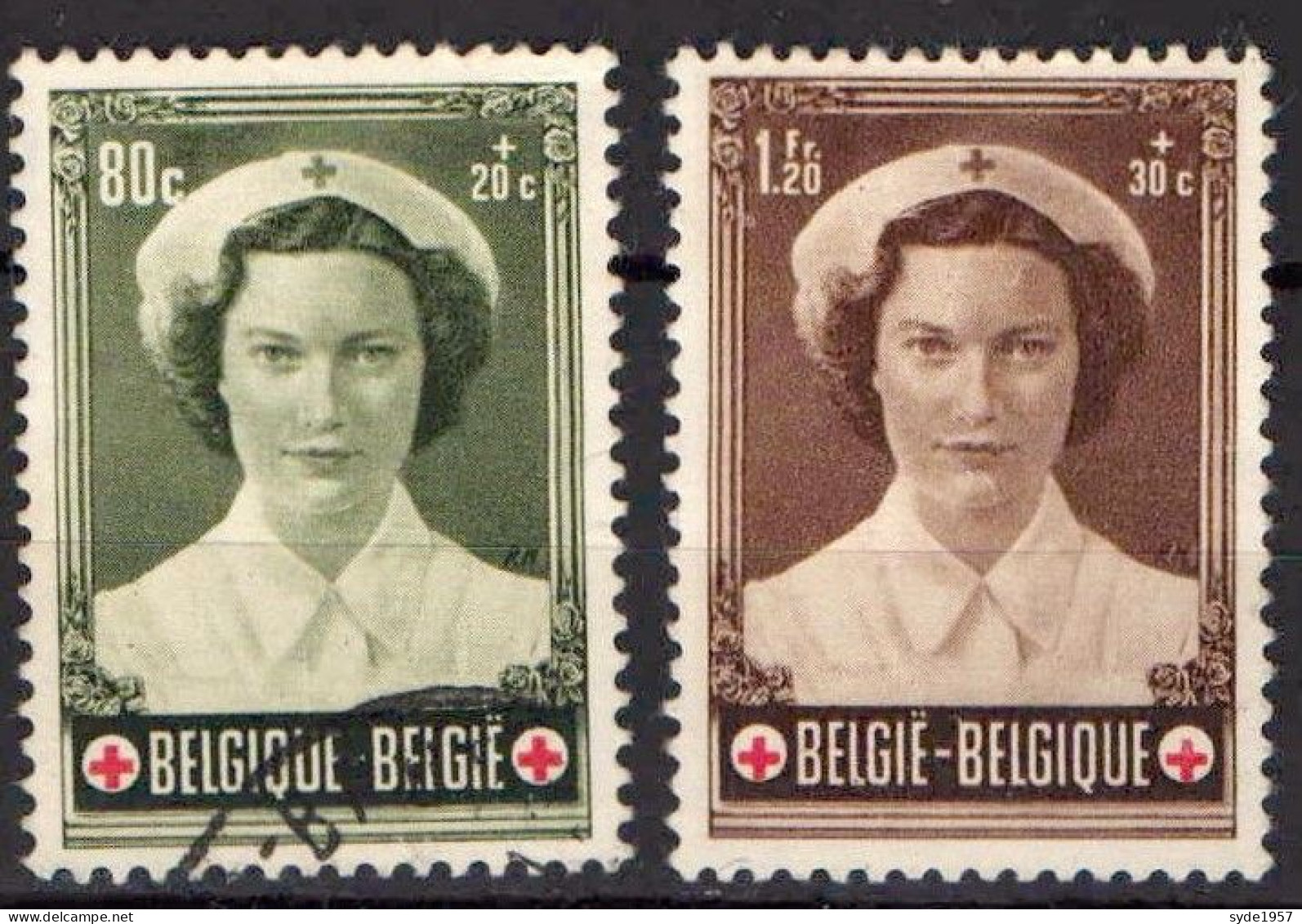 Belgique 1953 Princesse Joséphine Charlotte COB 912 Et 913- Oblitérés - Usati