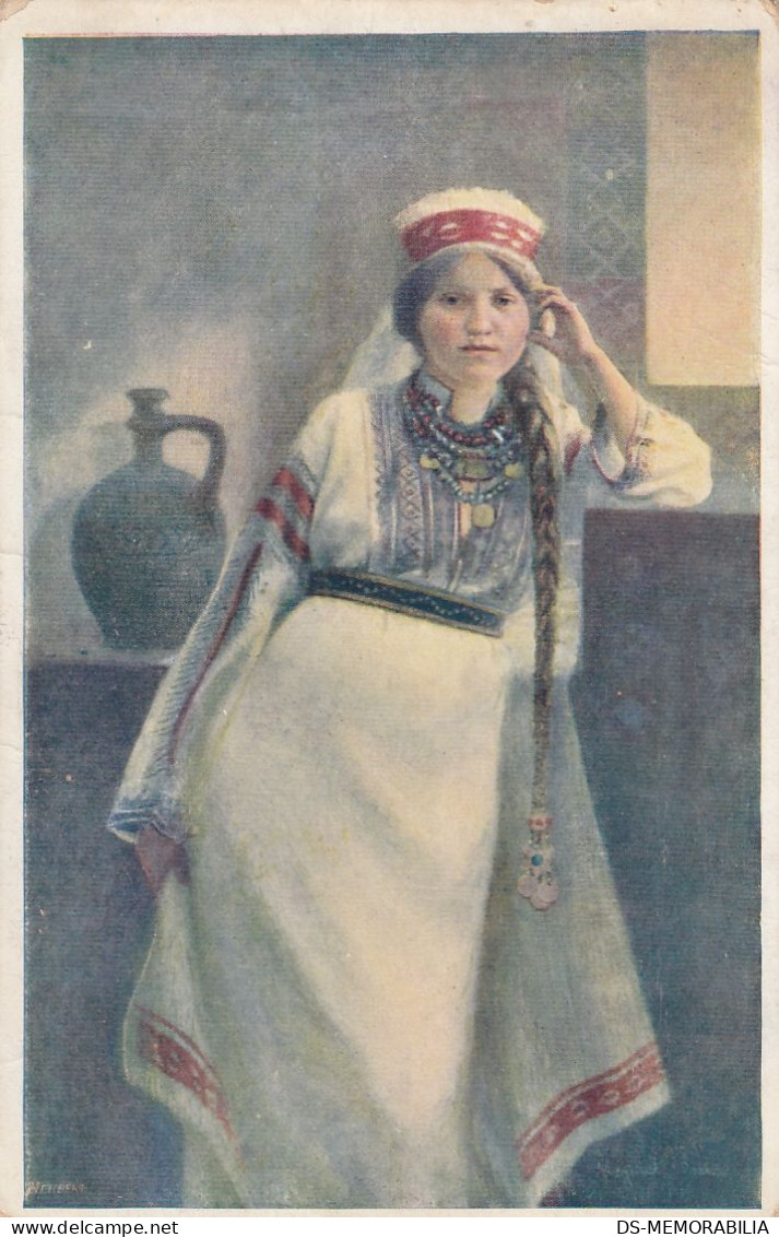 Pravoslavna Nošnja , Orthodox Woman In Traditional Costume , Long Hair - Serbie