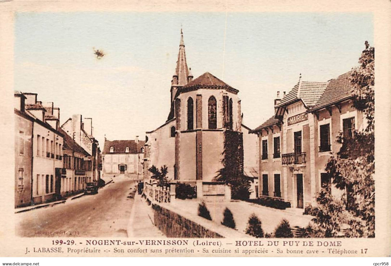 45 - NOGENT SUR VERNISSON - SAN51670 - Hôtel De Puy De Dôme - J. Labasse, Propriétaire - Autres & Non Classés