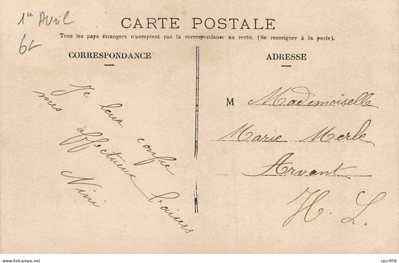 1erv Avril - N°84048 - Poisson D'Avril Est Porte Veine, C'est La Fortune Qu'il Amène - 1er Avril - Poisson D'avril