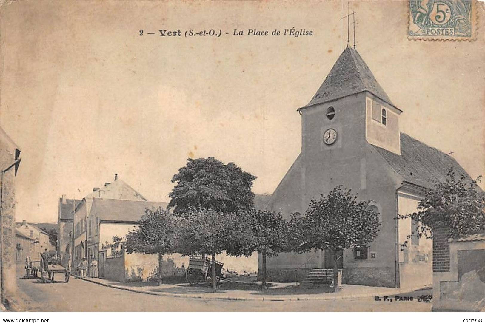 91 - VERT - SAN53517 - La Place De L'Eglise - Vert-le-Petit