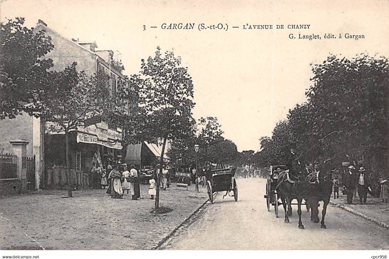 93 - GARGAN - SAN53528 - L'Avenue De Chanzy - Pli - Livry Gargan