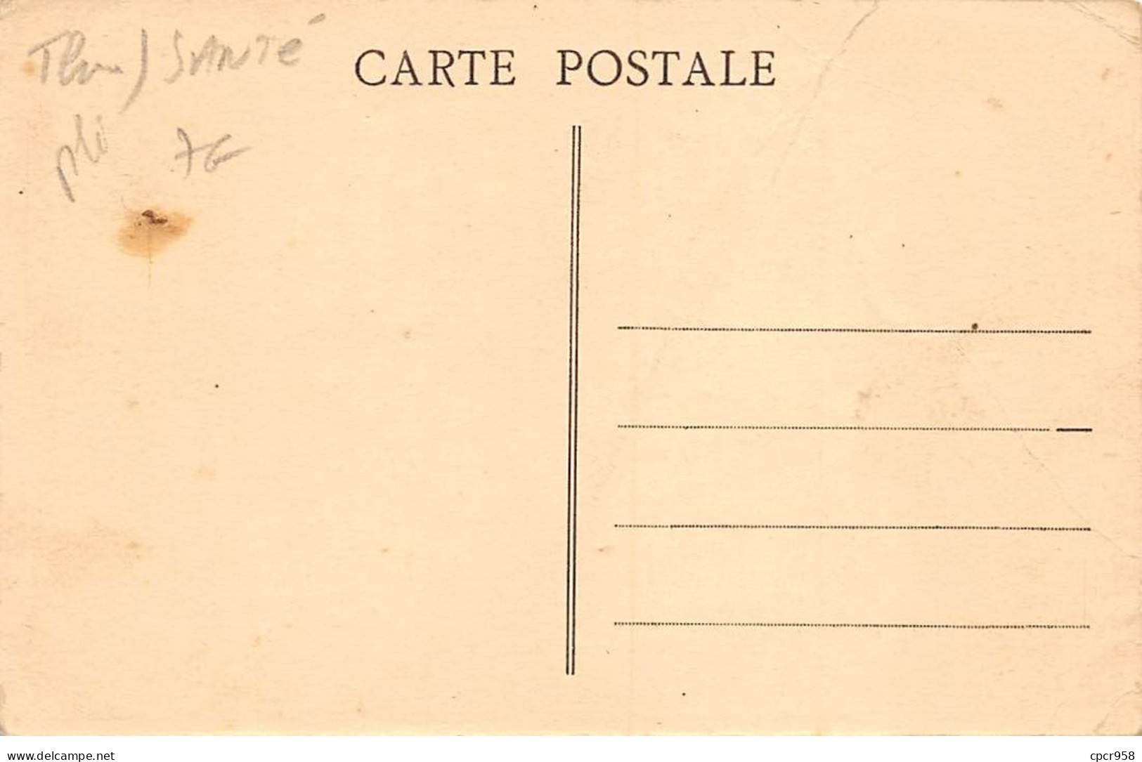 SANTE - SAN51003 - A. Thessonnier - Autour Du Maitre - Salon 1930 - Collection Chantereau - Pli - Salute
