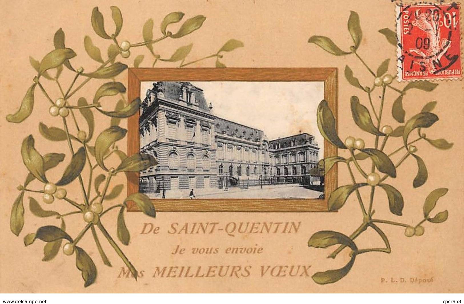 02 - SAINT QUENTIN - SAN51318 - De Saint Quentin, Je Vous Envoie Mes Meilleurs VÅux - Saint Quentin