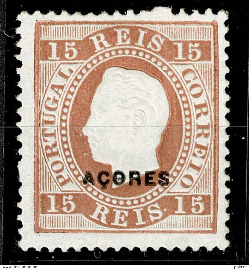Açores, 1882, # 37d Dent. 13 1/2, MH - Açores
