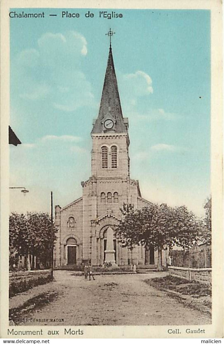 - Dpts Div.-ref-BN270- Ain - Chalamont - Place De L Eglise - Monument Aux Morts Guerre 1914-18 - - Non Classés