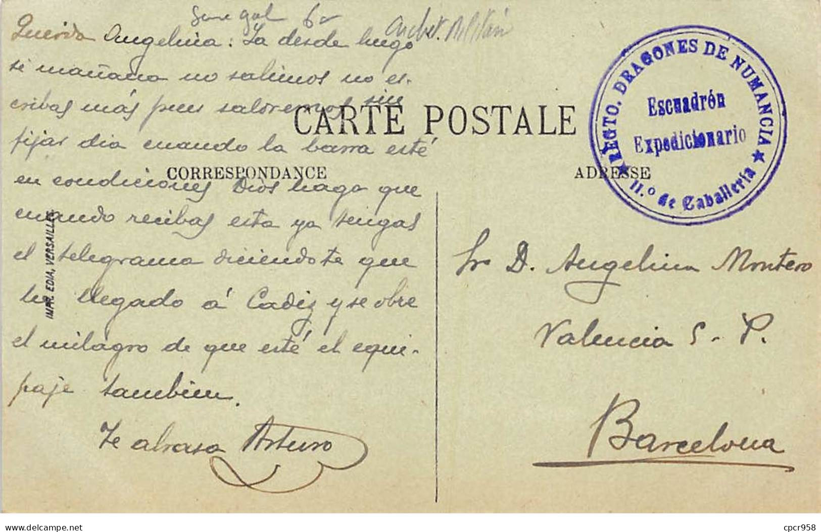 SENEGAL - SAN48206 - Jeune Mère - Cachet Militaire - Senegal