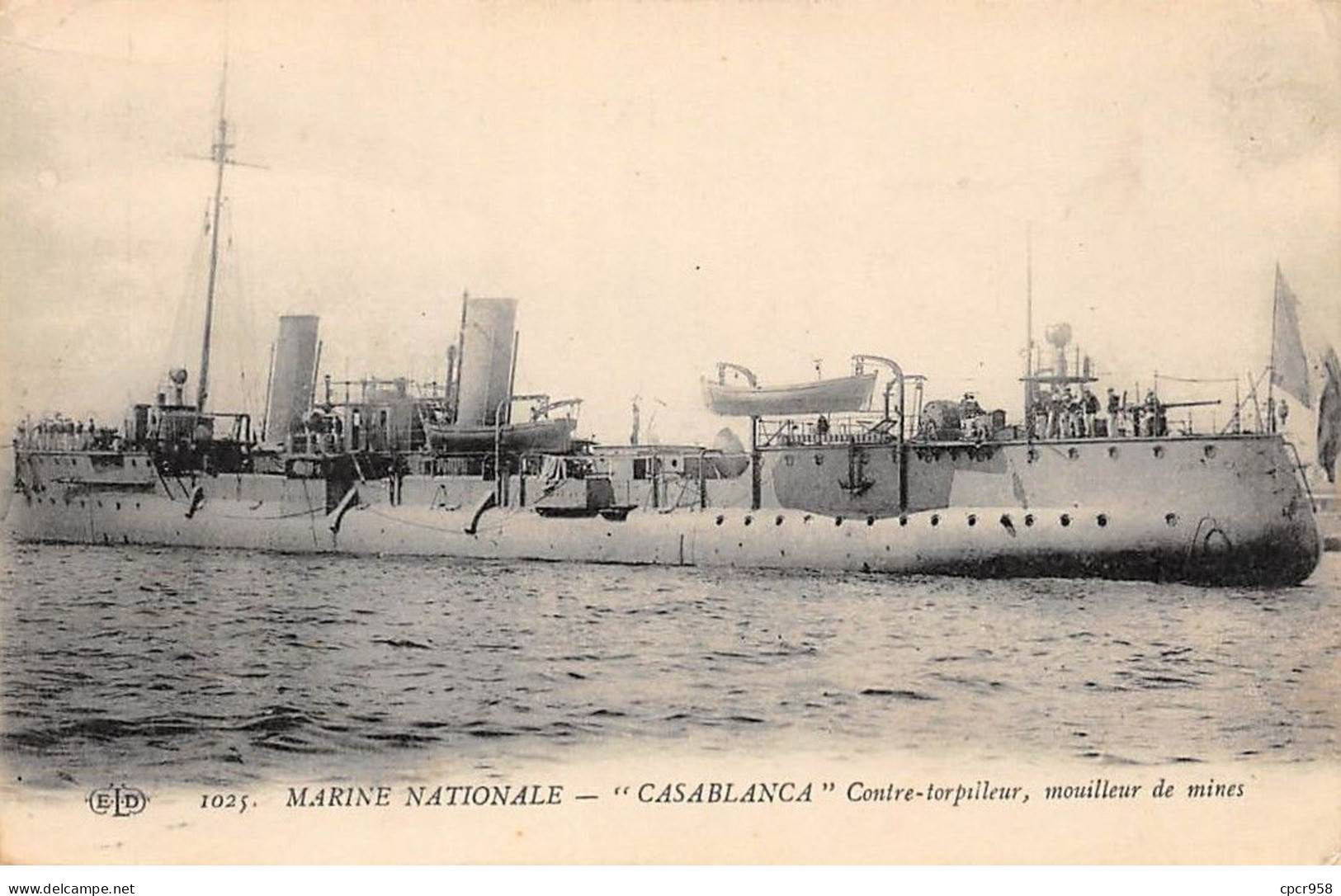 BATEAUX - SAN48346 - Marine Nationale - "Casablanca" Contre Torpilleur - Mouilleur De Mines - Paquebote