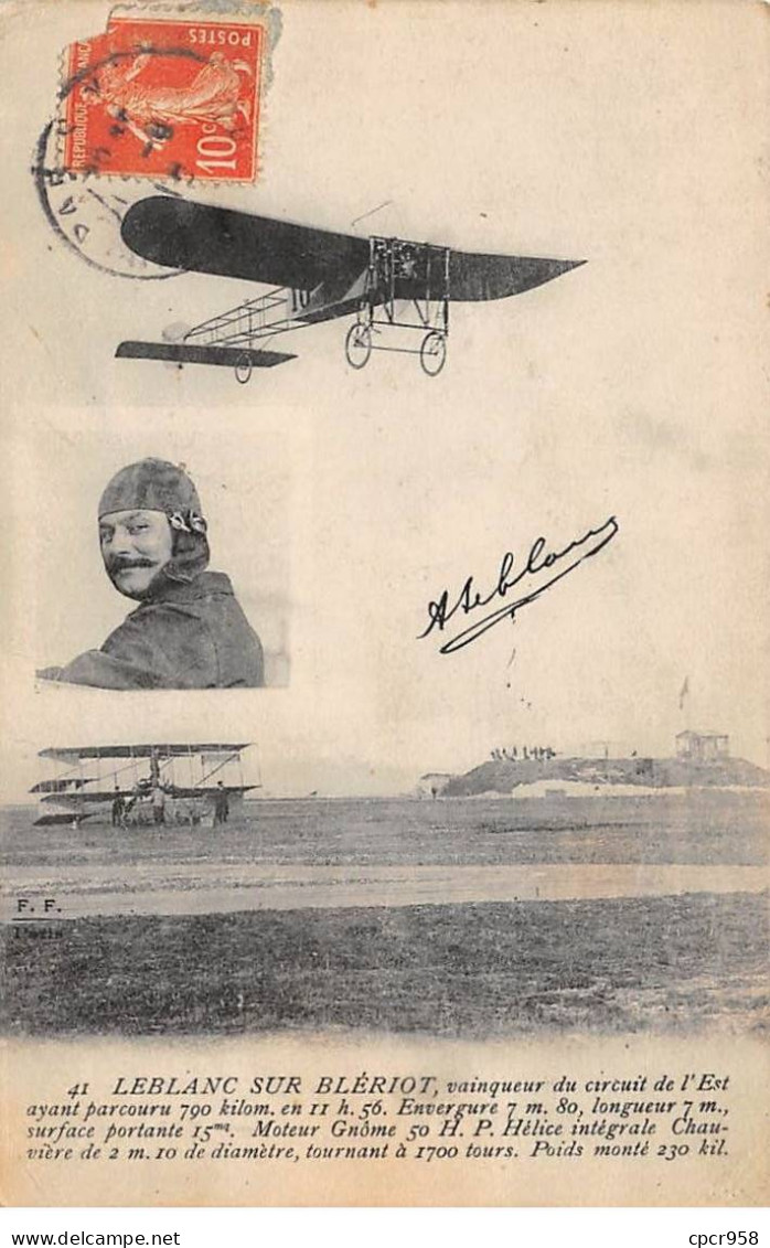 AVIATION - SAN48355 - Leblanc Sur Blériot, Vainqueur Du Circuit De L'Est - Aviatori