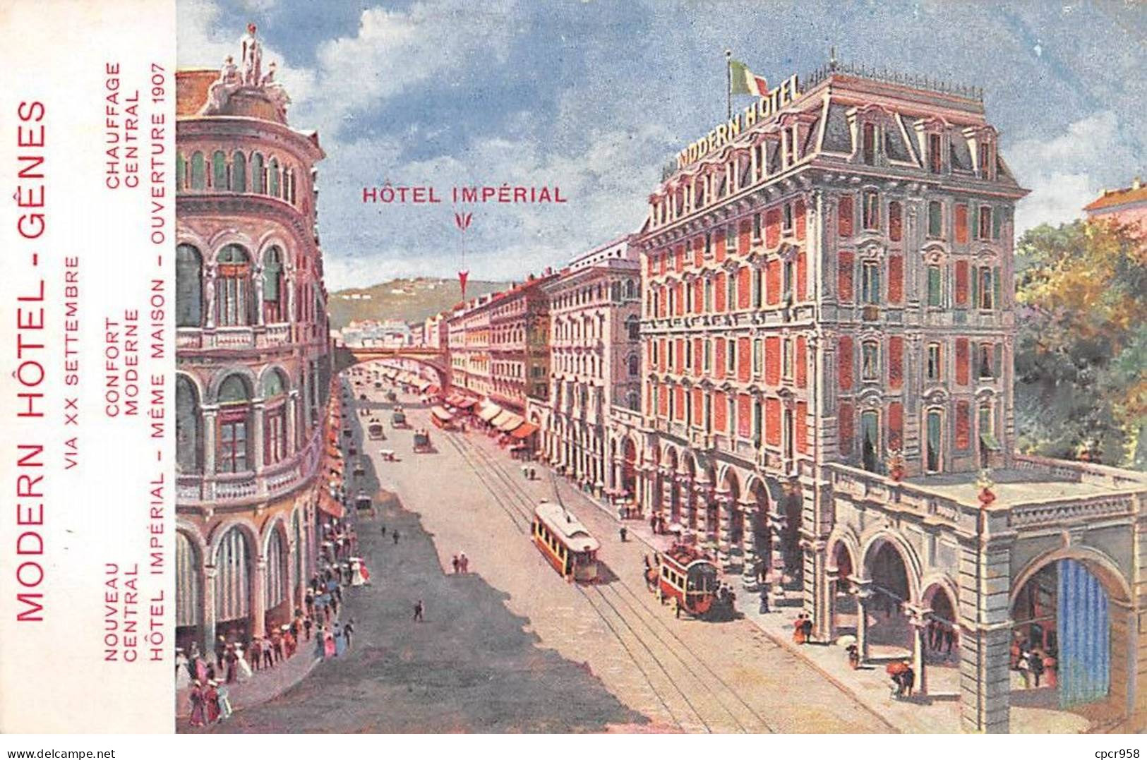 ITALIE - SAN48426 - Modern Hôtel - Gêne  - Hôtel Impérial - Carte Pub - Genova (Genoa)