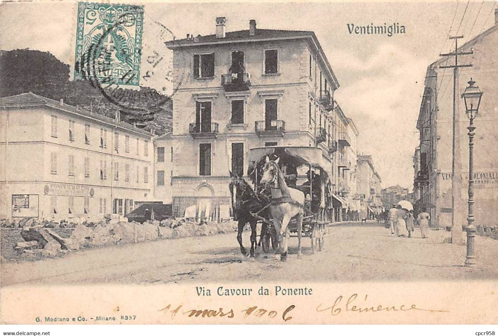 ITALIE - SAN48435 - Ventimiglia - Via Cavour Da Ponente - Imperia