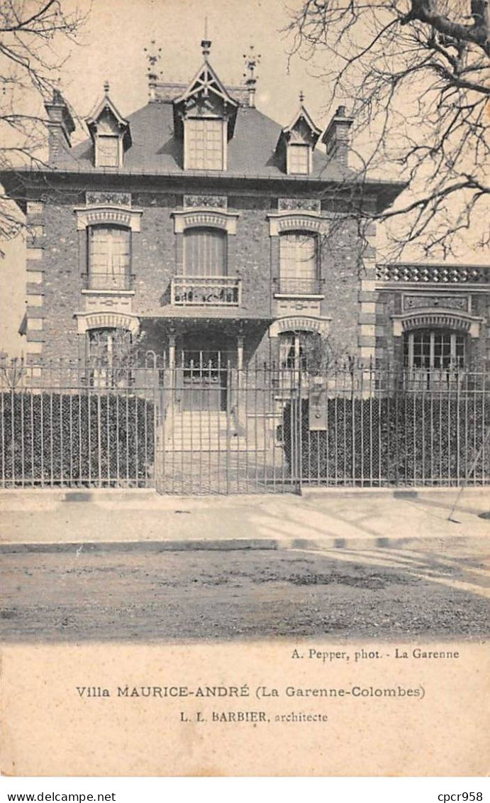 92 - LA GARENNE COLOMBES - SAN49538 - Villa Maurice André - LL Barbier, Architecte - La Garenne Colombes