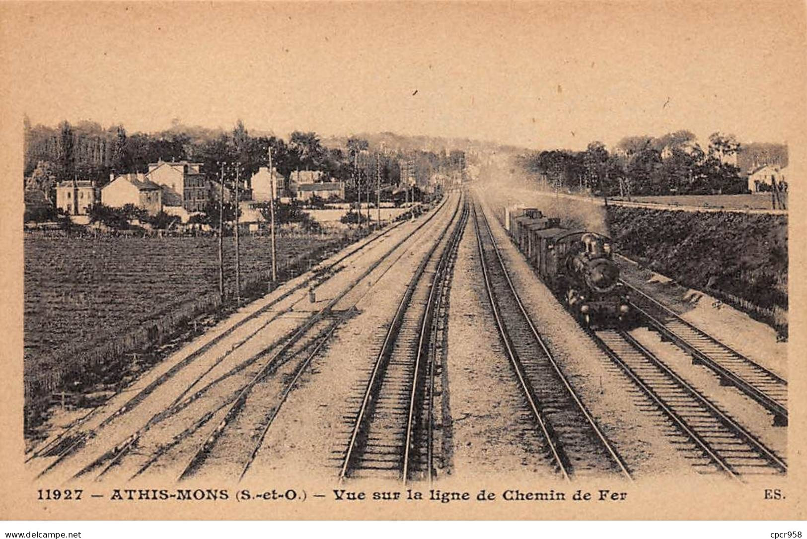 91 - ATHIS MONS - SAN49630 - Vue Sur La Ligne De Chemin De Fer - Train - Athis Mons