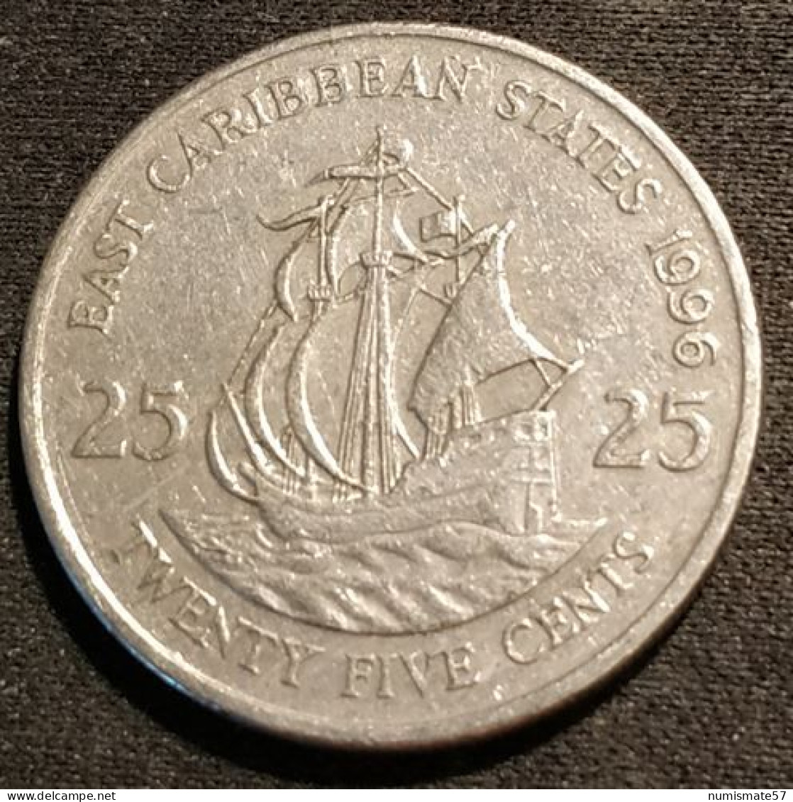 EAST CARIBBEAN STATES - 25 CENTS 1996 - Elizabeth II - 2e Effigie - KM 14 - ( Caraibes ) - Ostkaribischer Staaten