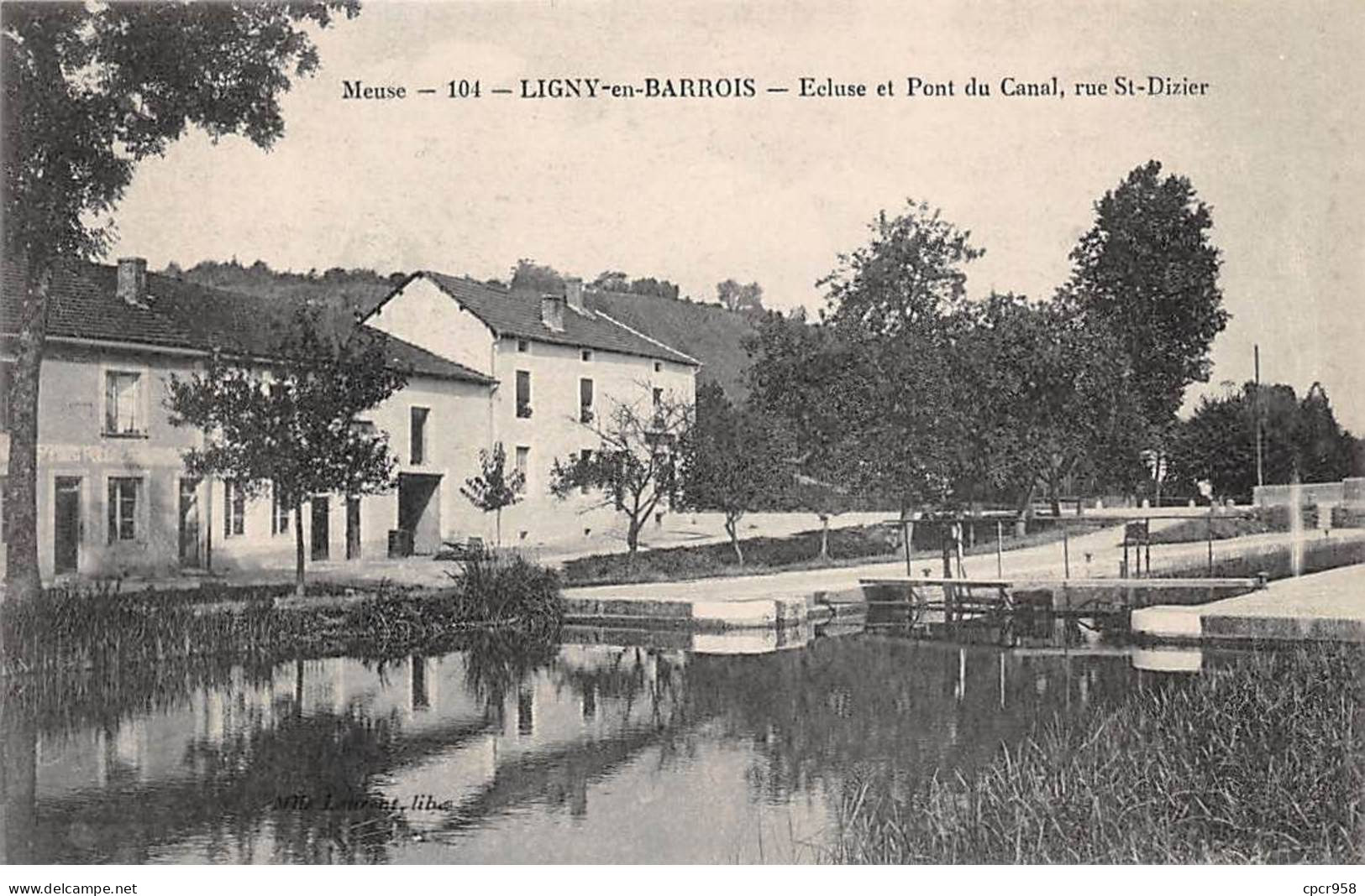 55 - LIGNY EN BARROIS - SAN47579 - Ecluse Et Pont Du Canal - Rue St Dizier - Ligny En Barrois