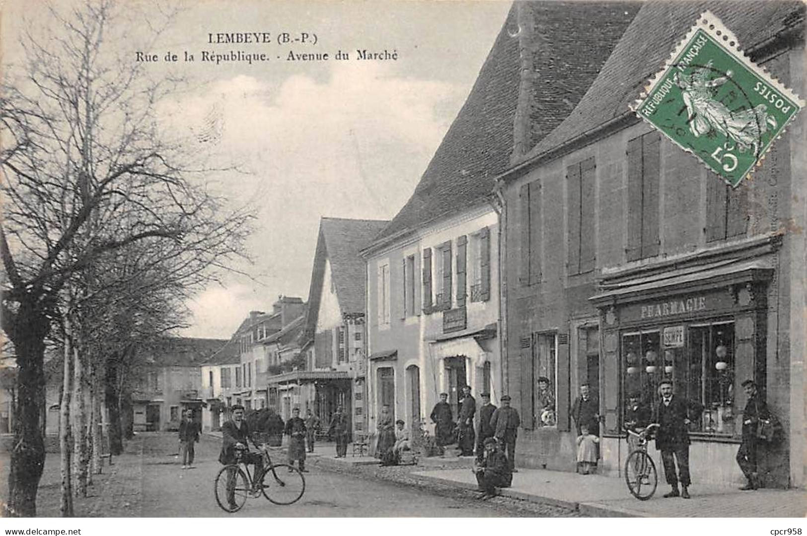 64 - LEMBEYE - SAN47685 - Rue De La République - Avenue Du Marché - Lembeye