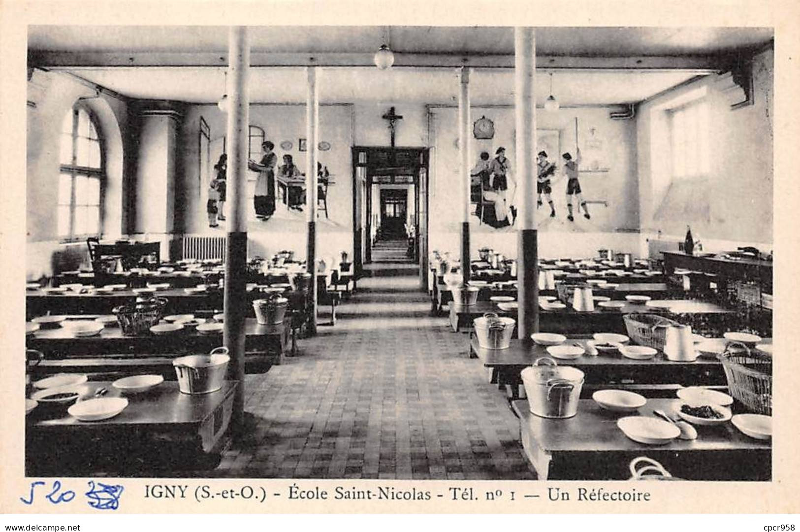 91 - IGNY - SAN48003 - Ecole Saint St Nicolas - Un Réfectoire - Igny