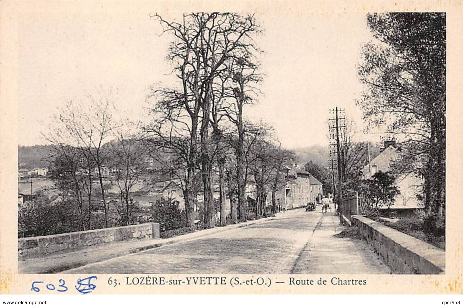 91 - LOZERE SUR YVETTE - SAN48031 - Route De Chartres - Sonstige & Ohne Zuordnung