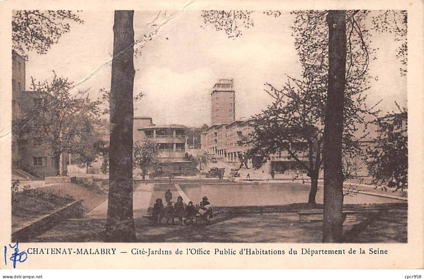 92 - CHATENAY - SAN48075 - Cité Jardins De L'Office Public D'habitations Du Département De La Seine - Pli - Chatenay Malabry
