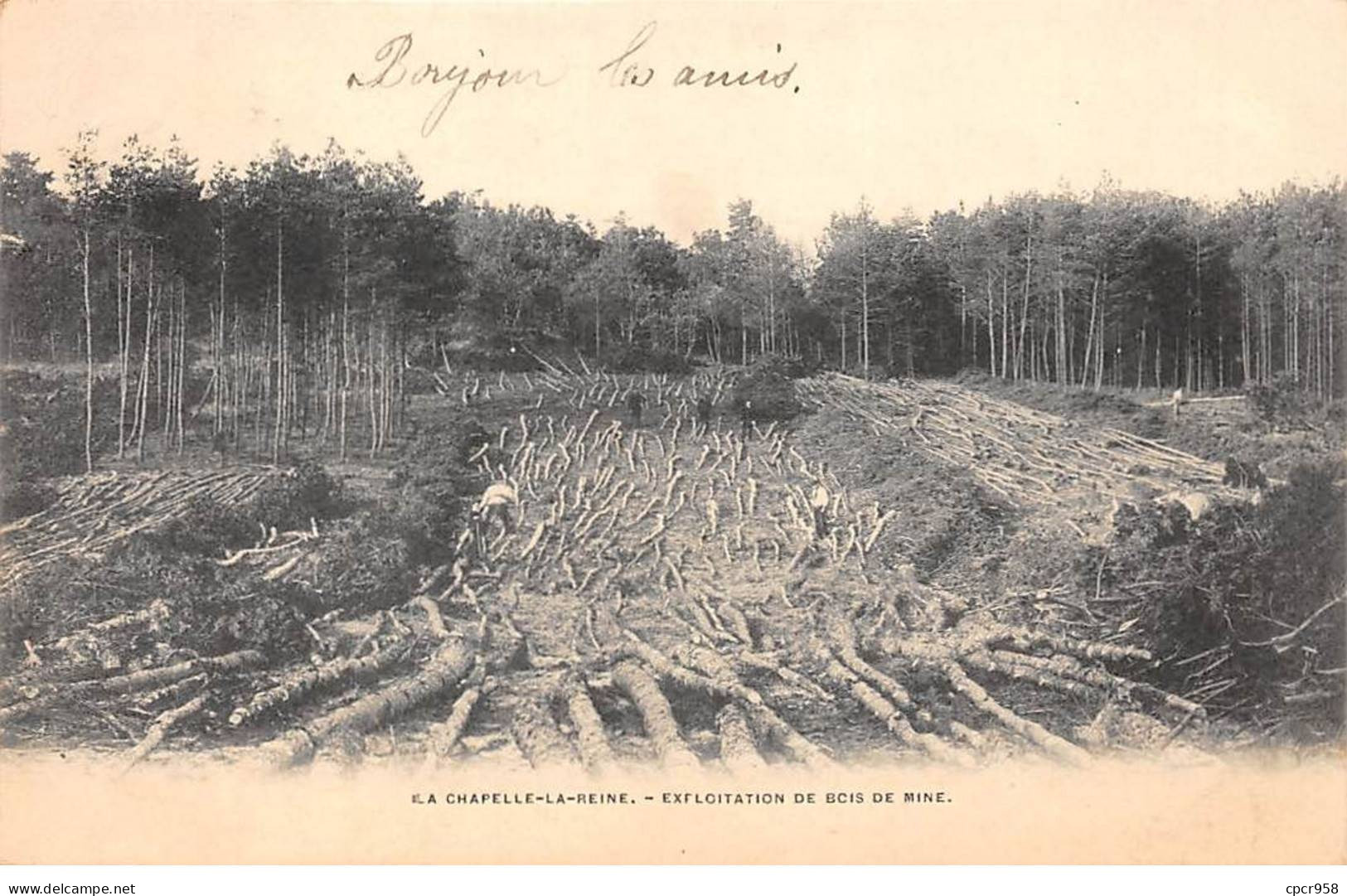 77 - LA CHAPELLE LA REINE - SAN57266 - Exploitation De Bois De Mine - La Chapelle La Reine