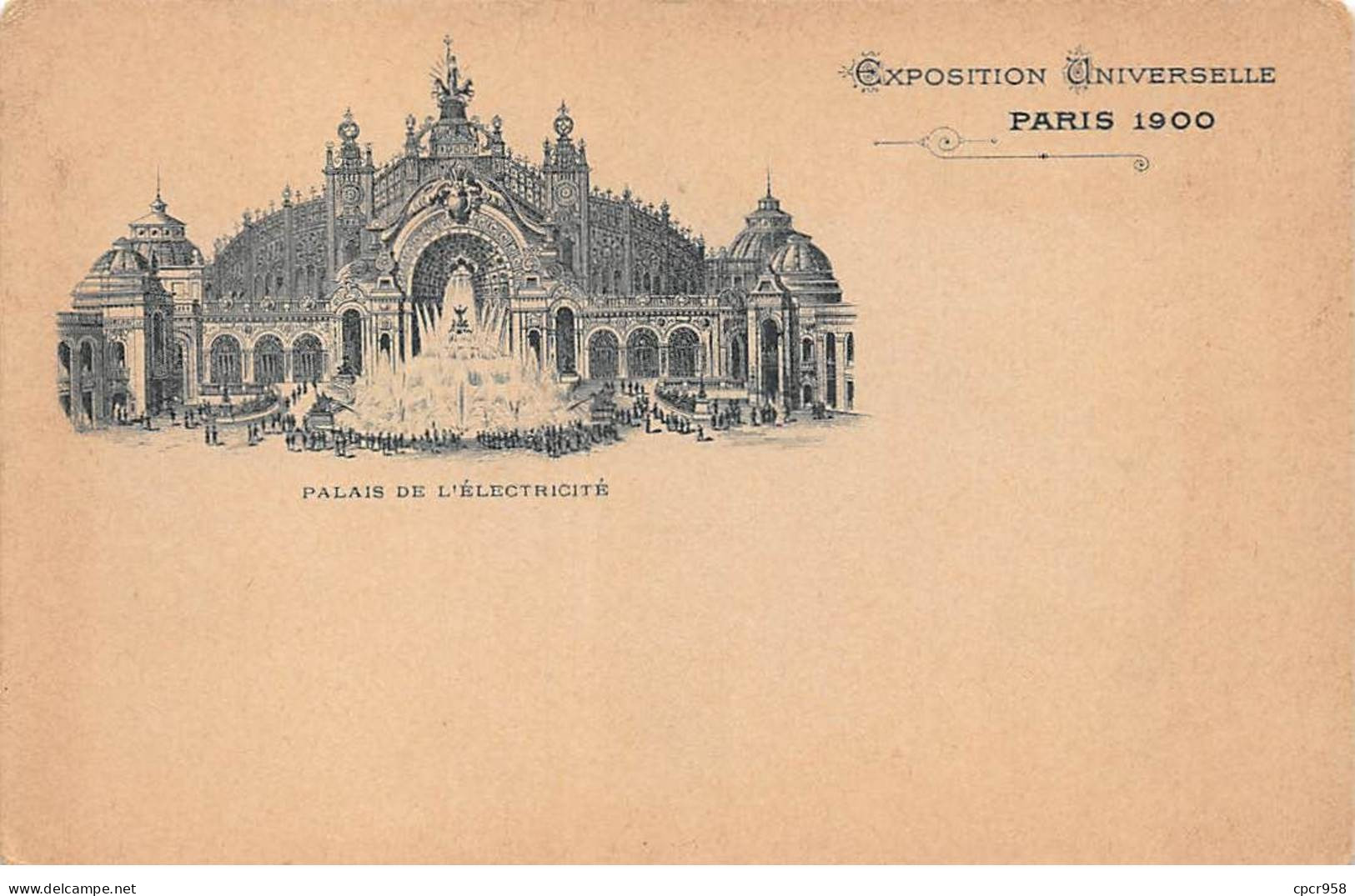 75 - PARIS - SAN53231 - Exposition Universelle Paris 1900 - Palais De L'Electricité - Oratoire "Bénédictine" -Carte Pub - Expositions