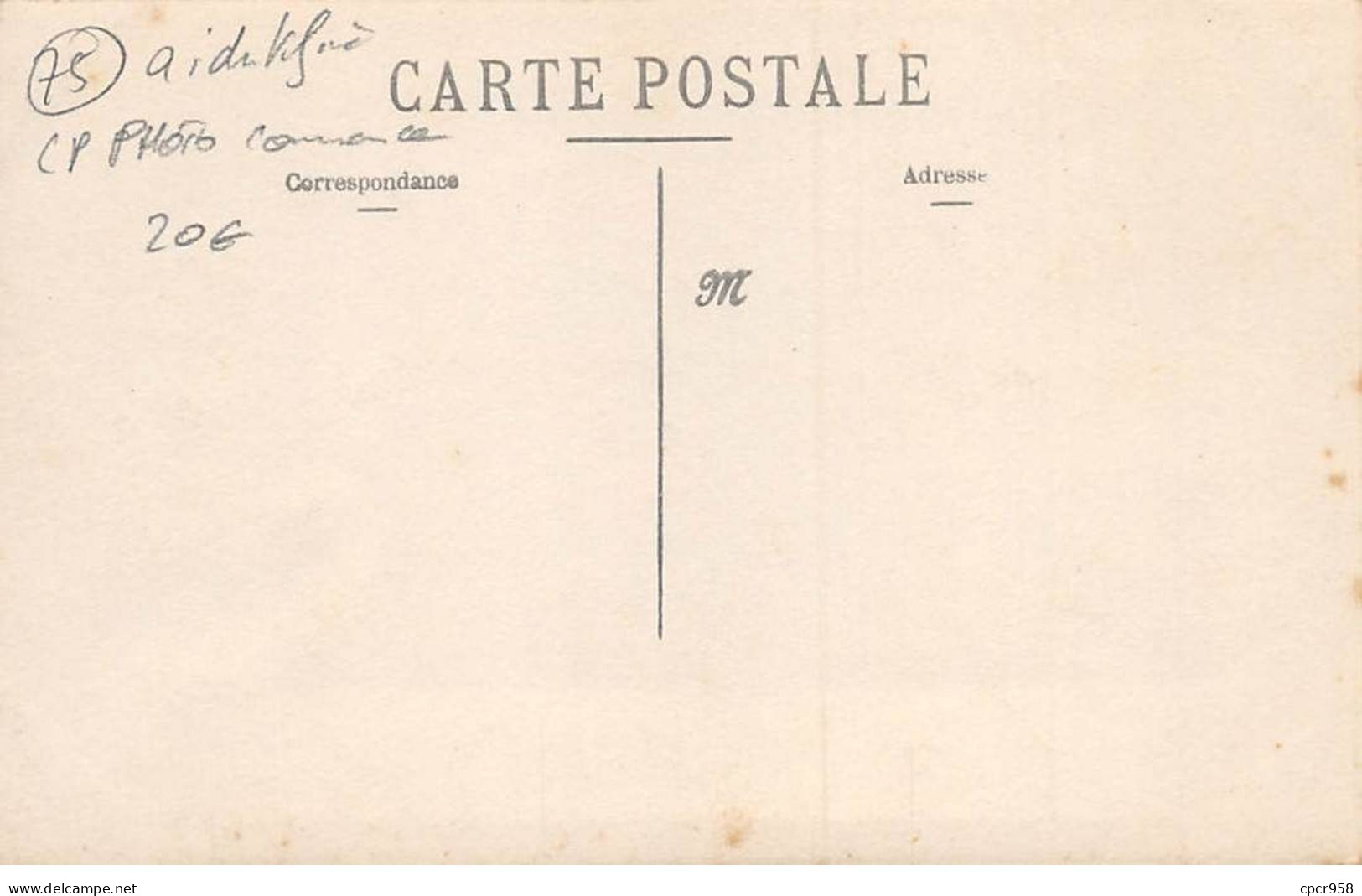 75 - N°84369 - PARIS - Hôtel Du Grand Cerf - Commerce - Carte Photo à Localiser - Cafés, Hoteles, Restaurantes