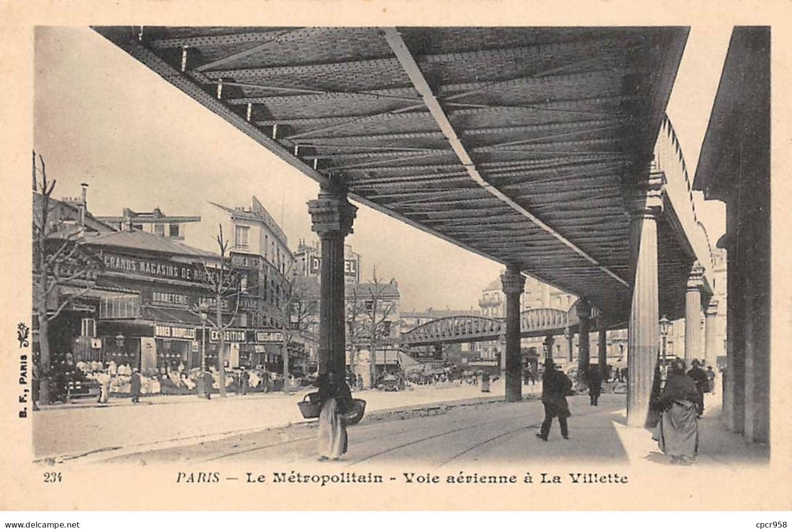 75019 - PARIS - SAN53272 - Le Métropolitain - Voie Aérienne à La Villette - En L'état - Décollée - Arrondissement: 19
