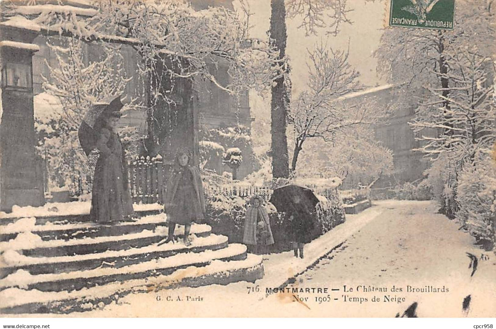 75018 - PARIS - SAN57226 - Le Château Des Brouillards - Novembre 1905 - Temps De Neige - Arrondissement: 18