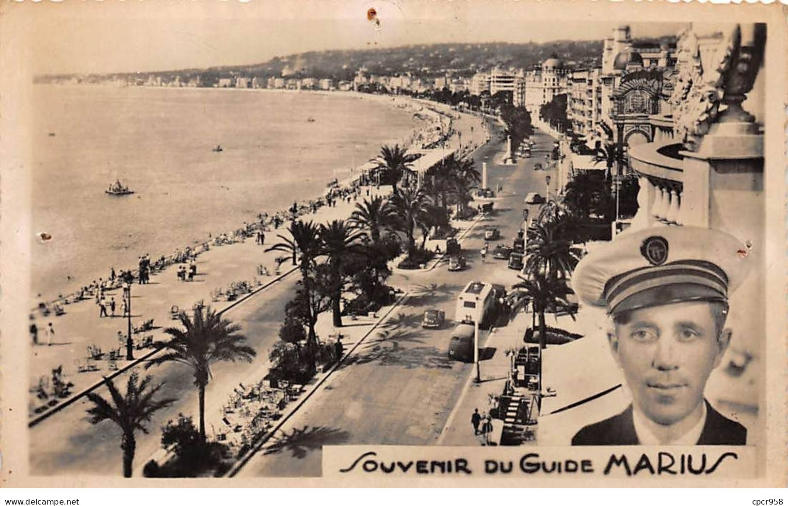 06 - NICE - SAN44422 - La Promenade Des Anglais - Souvenir Du Guide Marius - CPSM 14x9 Cm - Squares